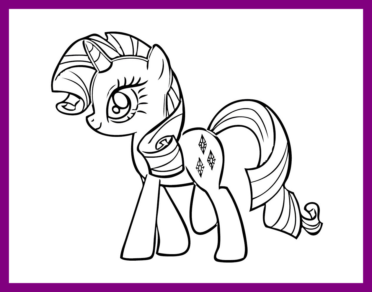 My Little Pony Birthday Coloring Pages