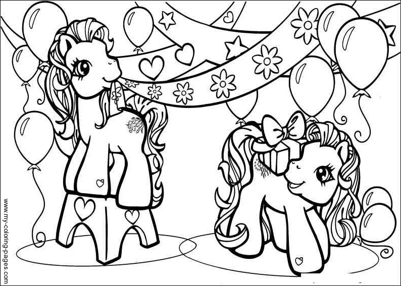 794x567 My Little Pony Birthday Coloring Pages