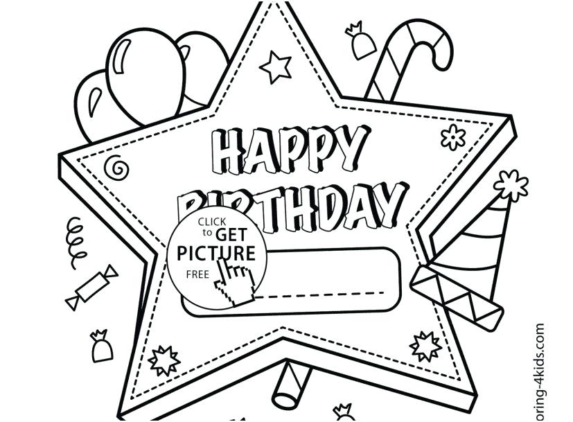 827x609 Birthday Coloring Pictures