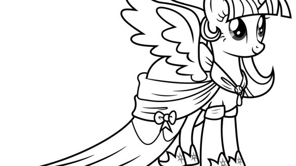 585x329 My Little Pony Princess Cadence Coloring Pages Twilight Sparkle 02