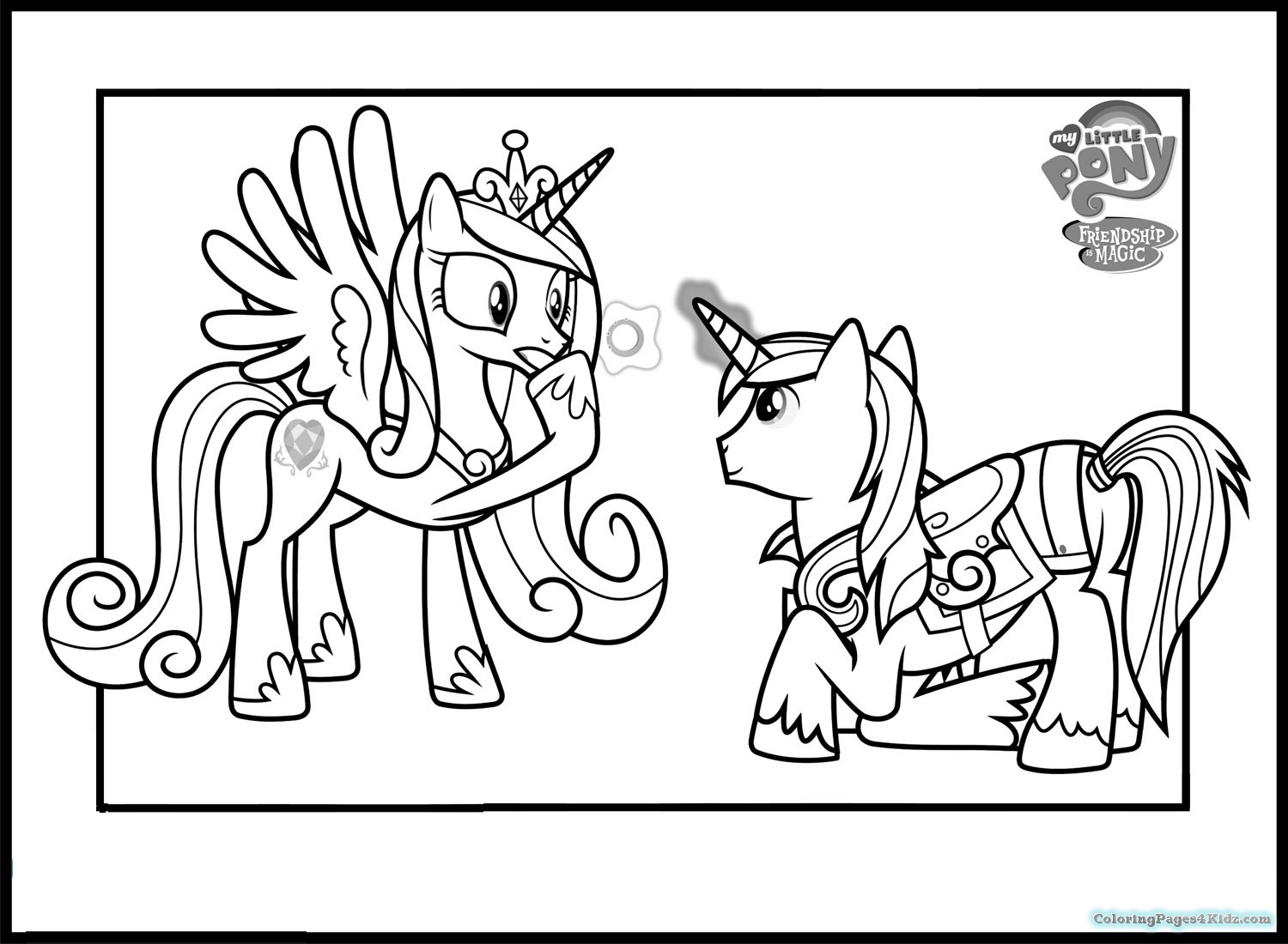 1500x1100 Princess Cadence My Little Pony Coloring Page Many Interesting