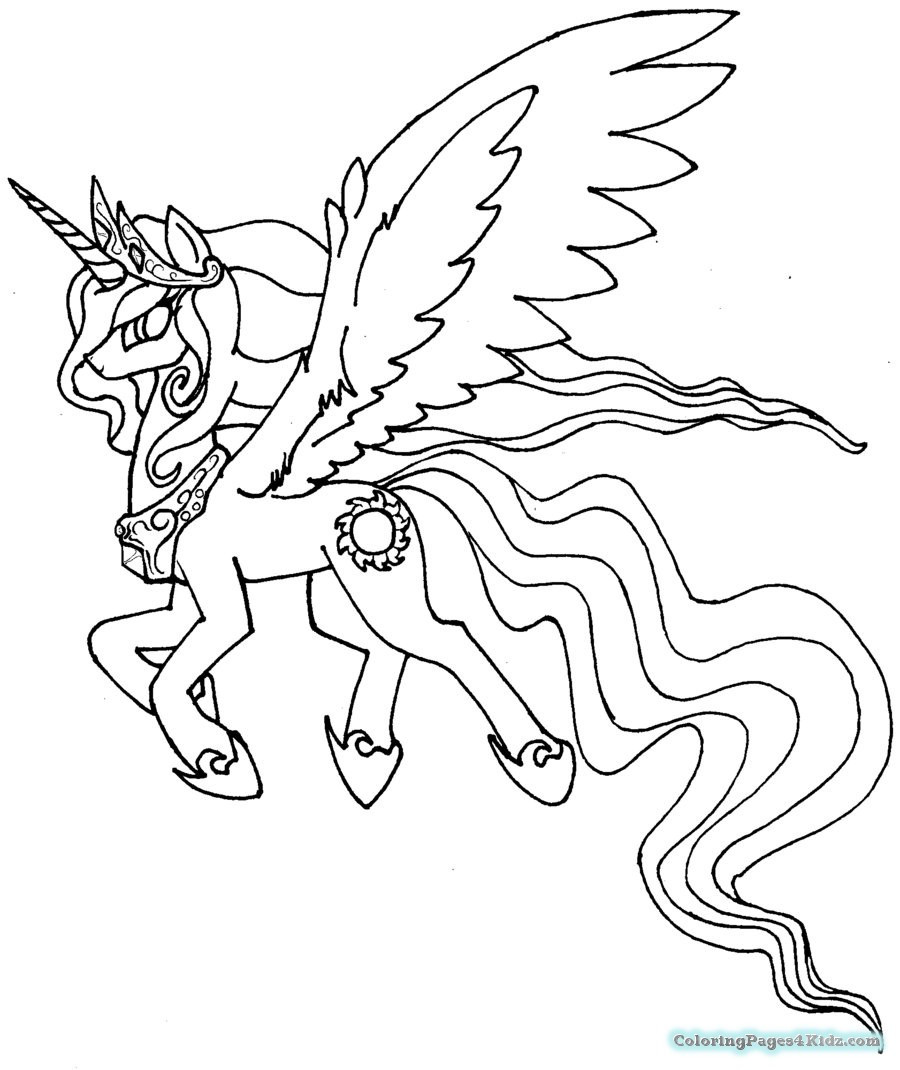 My Little Pony Celestia Coloring Pages
