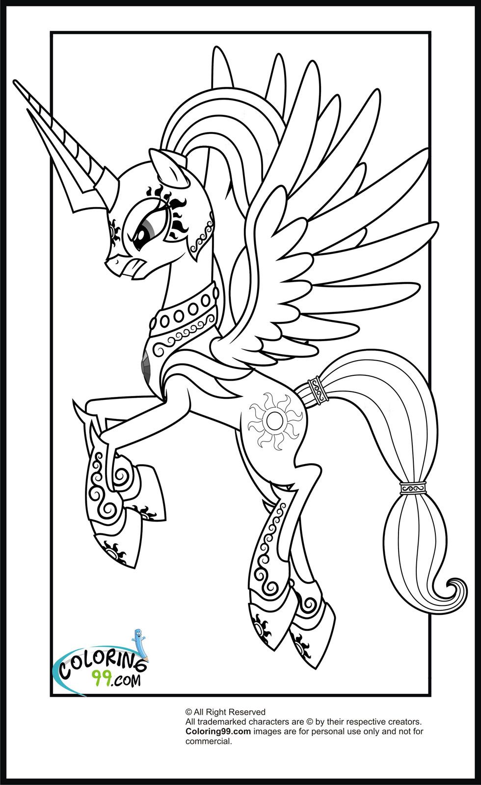 980x1600 My Little Pony Coloring Pages My Little Pony Princess Celestia
