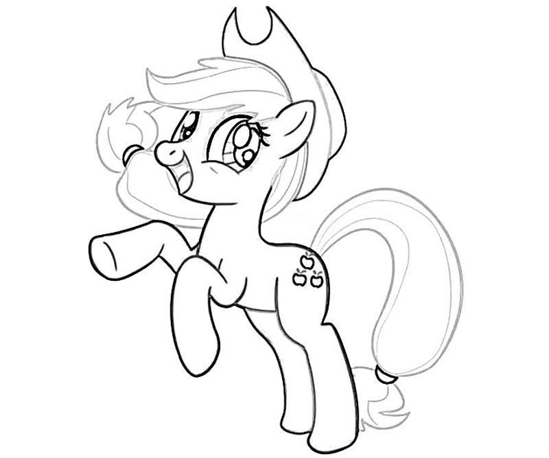 800x667 My Little Pony Applejack Coloring Pages