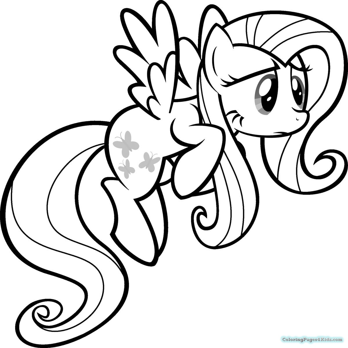 1200x1200 My Little Pony Coloring Pages Fluttershy Filly Coloring Pages