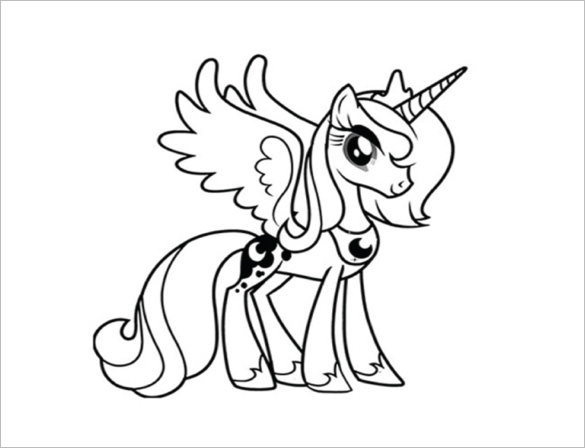 585x448 My Little Pony Coloring Pages Free Word, Pdf, Jpeg, Png