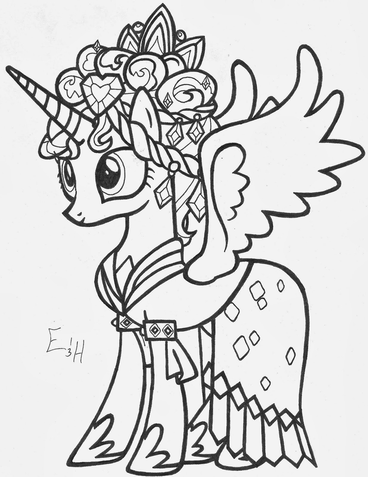 1233x1600 My Little Pony Coloring Pages Princess Luna And Celestia Best