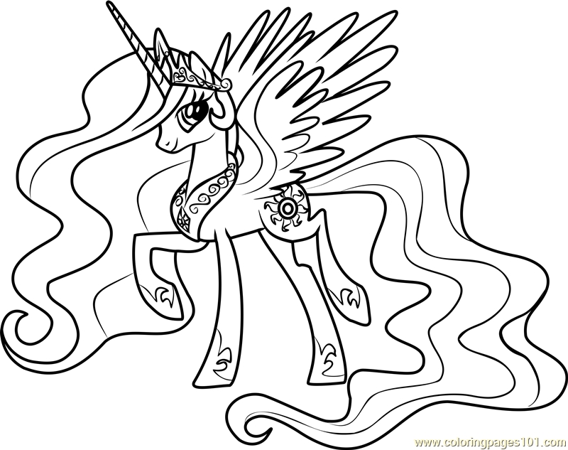 800x633 My Little Pony Coloring Pages Princess Celestia Princess Celestia