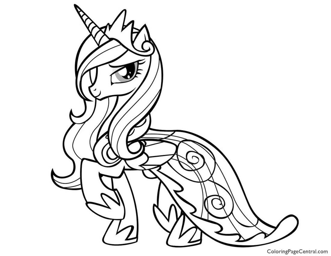 1100x850 Princess Pony Coloring Pages My Little Celestia Cartoons
