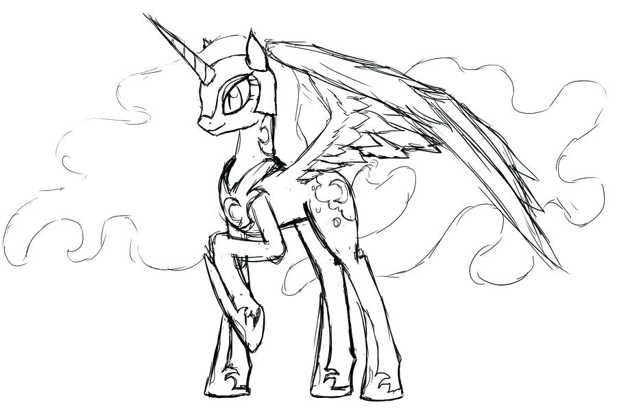 900x600 My Little Pony Coloring Pages Princess Luna Filly