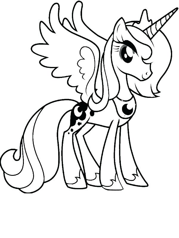 600x800 My Little Pony Coloring Pages Princess Luna Print A Princess My
