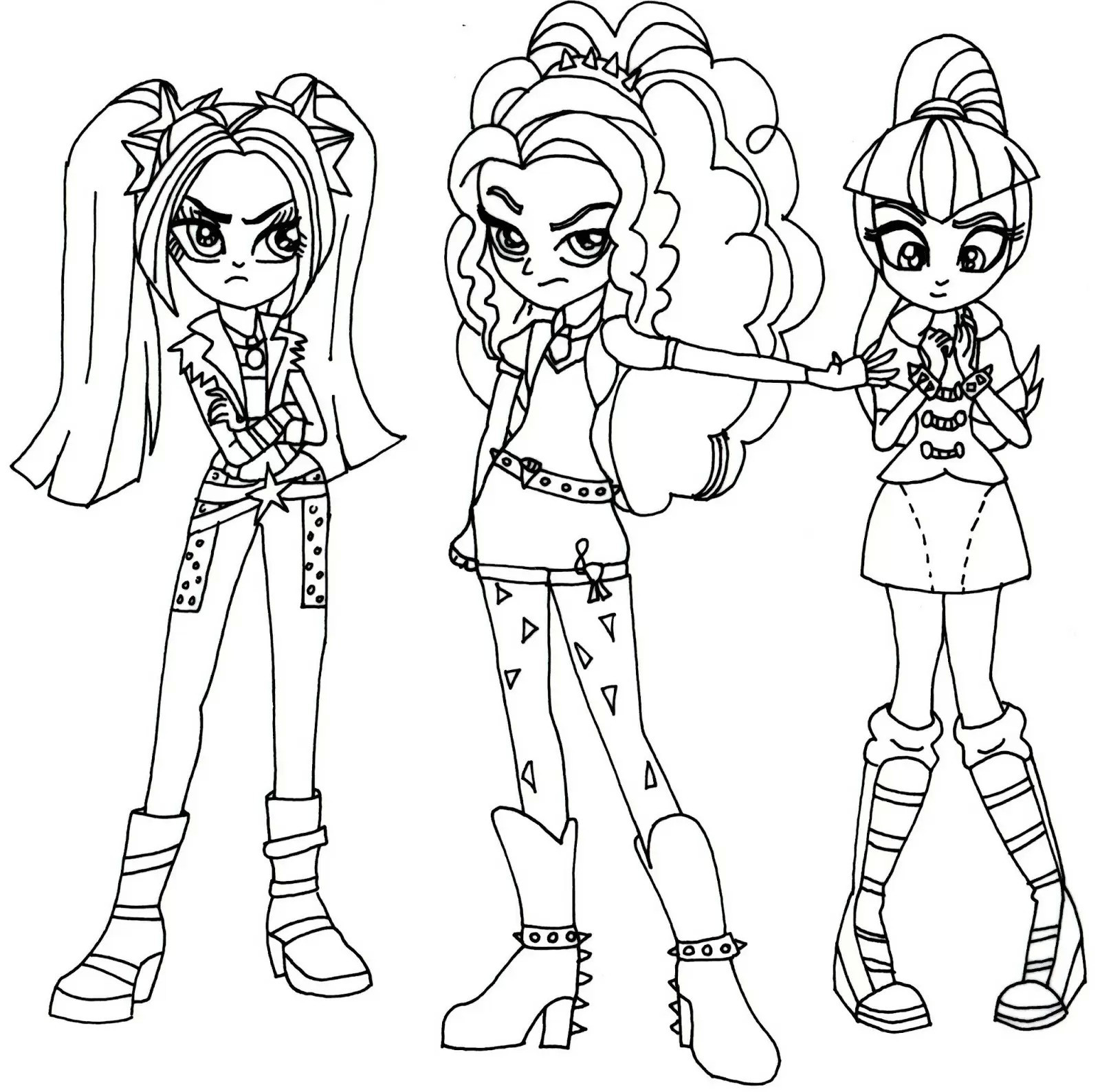 1600x1589 Sunset Shimmer Coloring Page