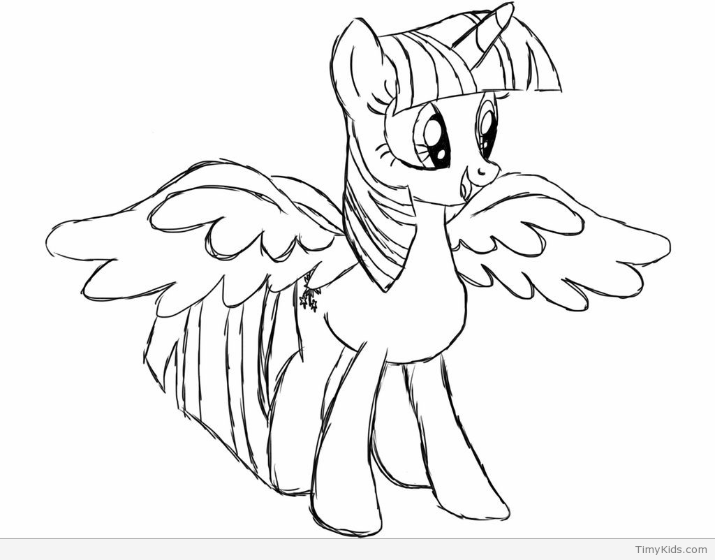 1024x802 My Little Pony Coloring Pages Princess Twilight Sparkle Alicorn