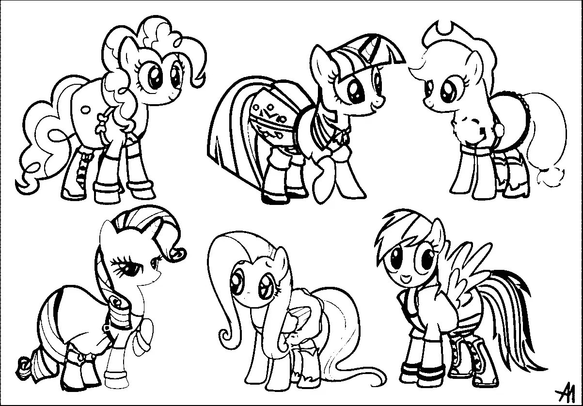 1203x838 My Little Pony Coloring Pages Twilight Sparkle And Friends Acpra