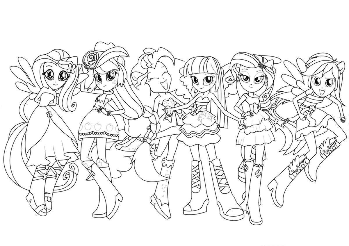 1200x846 My Little Pony Coloring Pages Twilight Sparkle And Friends Tixac