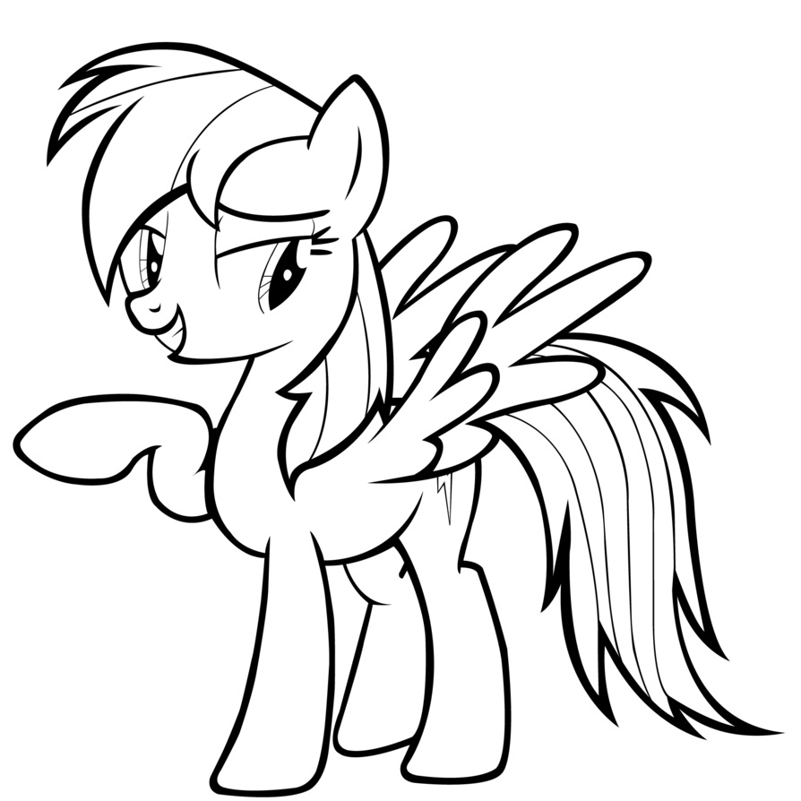 894x894 My Little Pony Friendship Is Magic Coloring Pages Rainbow Dash