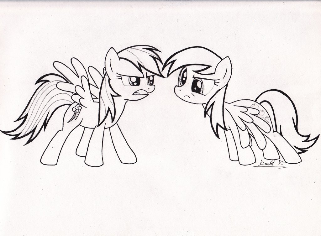 1024x753 Derpy And Rainbow Dash Coloring Relieving Stress, Or Boredom