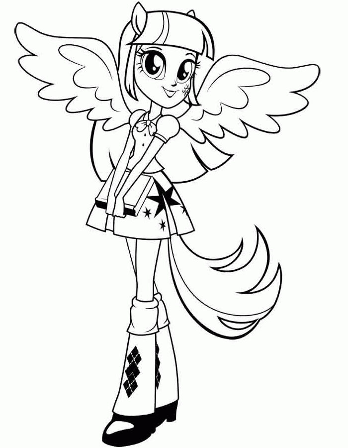 My Little Pony Equestria Girl Printable Coloring Pages
