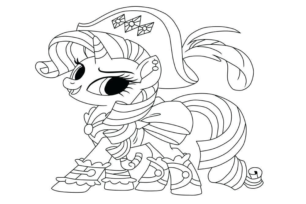 1000x667 Pirate Rarity Printable Coloring Page Pages My Little Pony