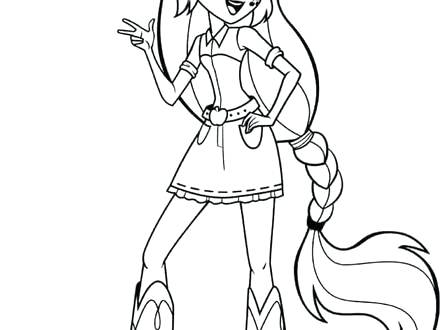 My Little Pony Equestria Girl Rainbow Dash Coloring Pages