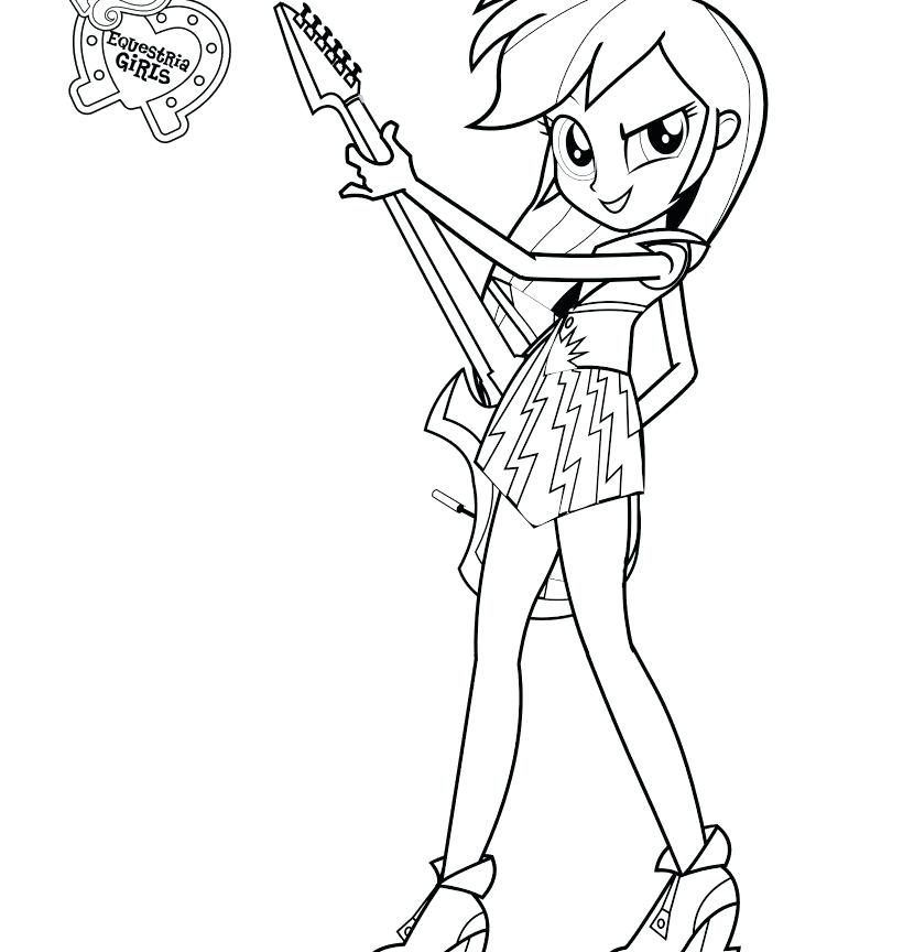 820x864 My Little Pony Equestria Girl Rainbow Rocks Coloring Pages