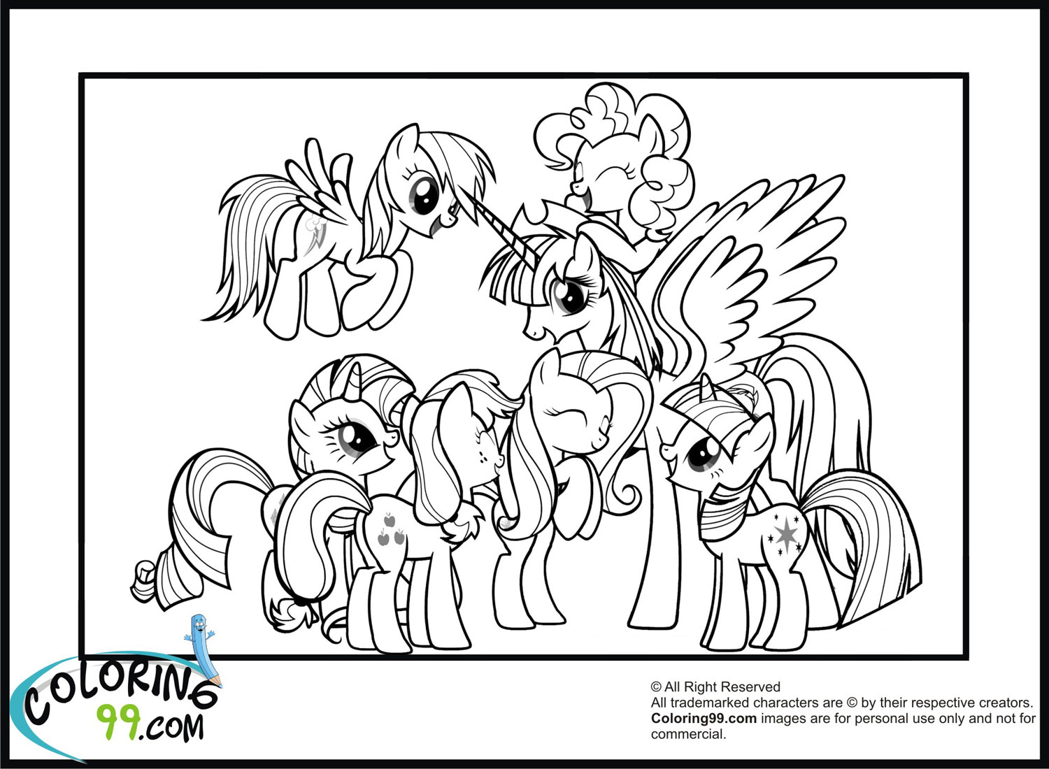 1500x1100 My Little Pony Babies Coloring Pages