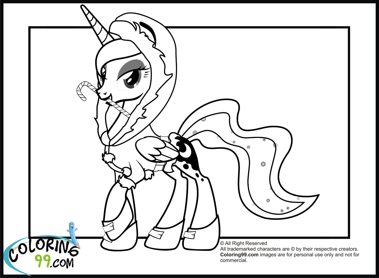 1500x1100 My Little Pony Coloring Pages Princess Luna In A Dress Collection