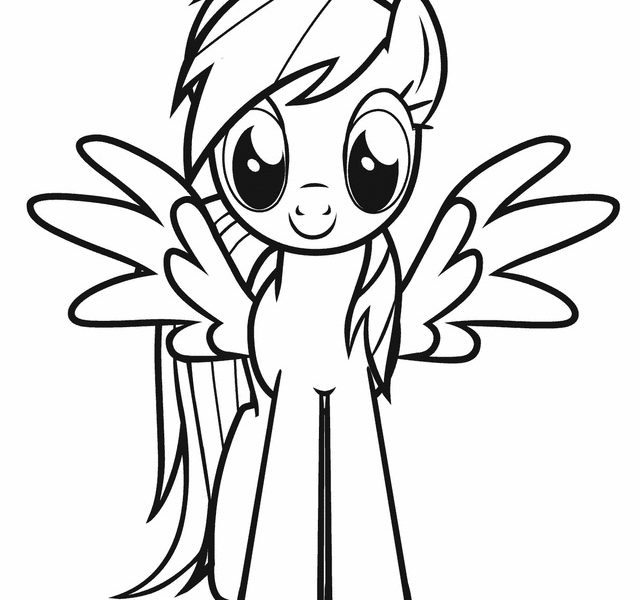 640x600 My Little Pony Pegasus Coloring Pages Free Coloring Page