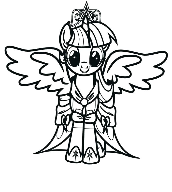 700x784 Princess Twilight Sparkle Coloring Pages