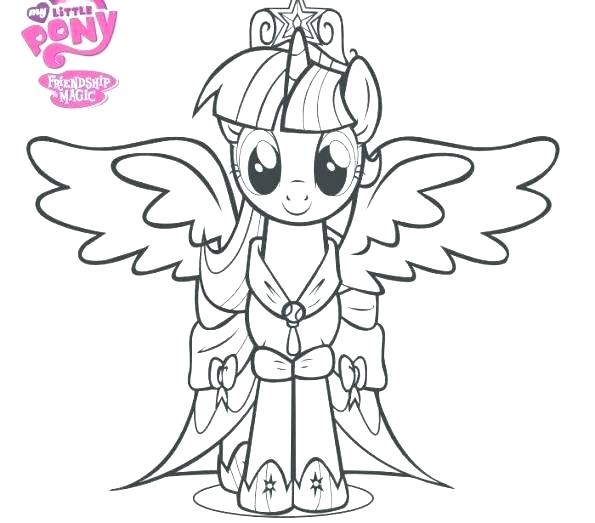 595x523 Twilight Coloring Pages My Little Pony Twilight Sparkle Coloring