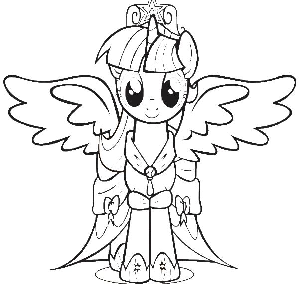 600x569 Coloring Pages Of Twilight Sparkle