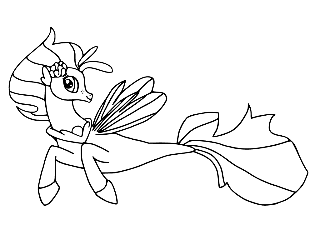 1024x768 My Little Pony The Movie Coloring Page Skystar Pony