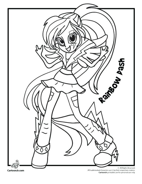 564x729 My Little Pony Equestria Girls Rainbow Rocks Coloring Pages Ocean