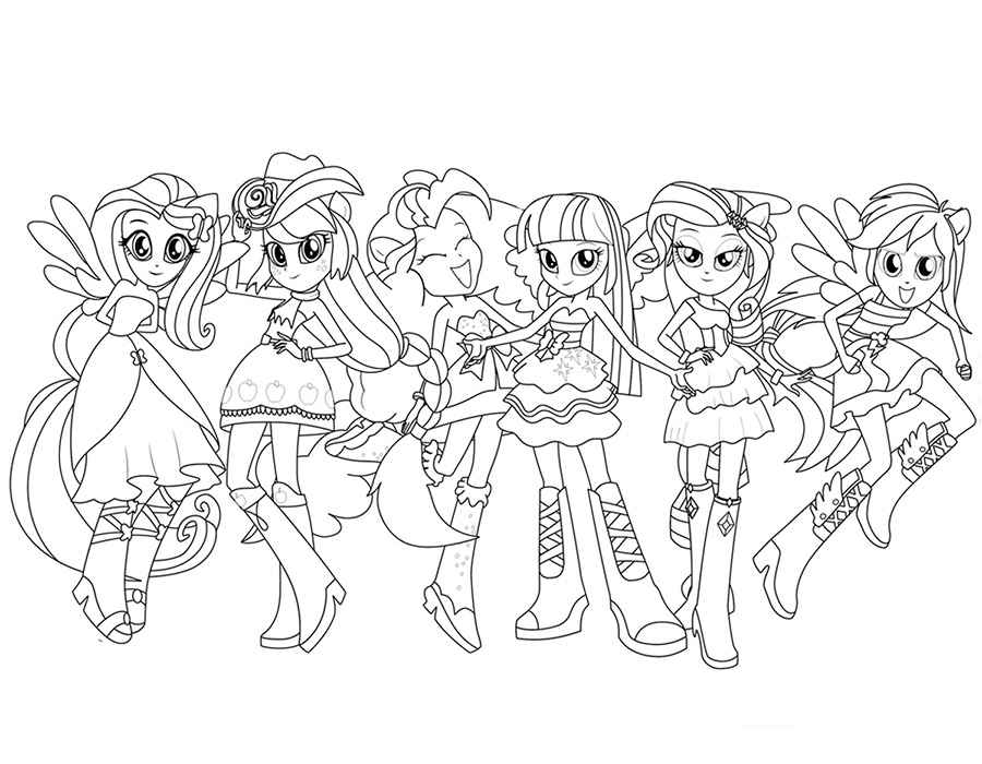 900x700 My Little Pony Equestria Girls Coloring Pages Equestria Girls