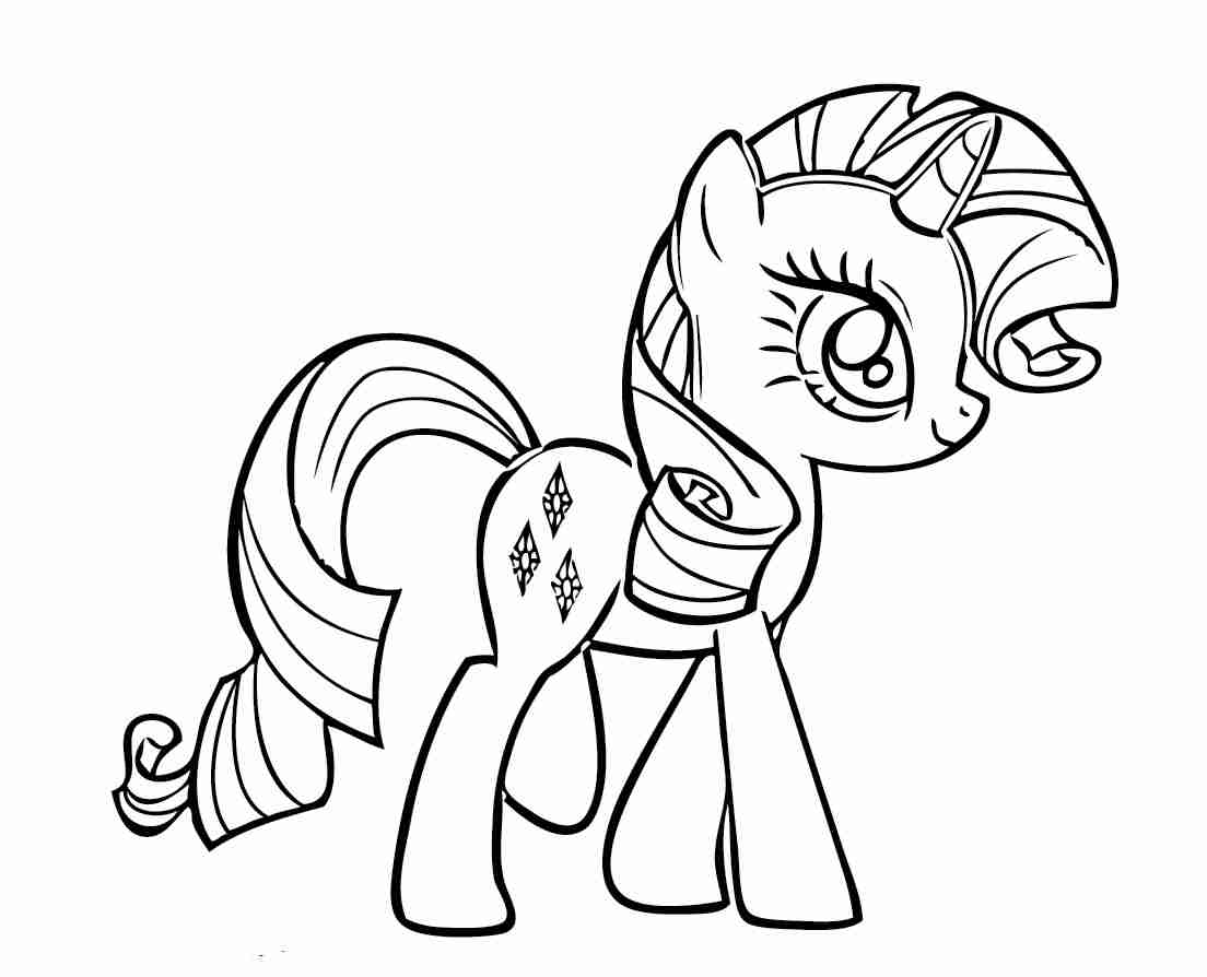 1104x894 My Little Pony Rarity Coloring Page Free Download Tearing Pages