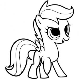 302x302 My Little Pony Scootaloo Coloring Pages