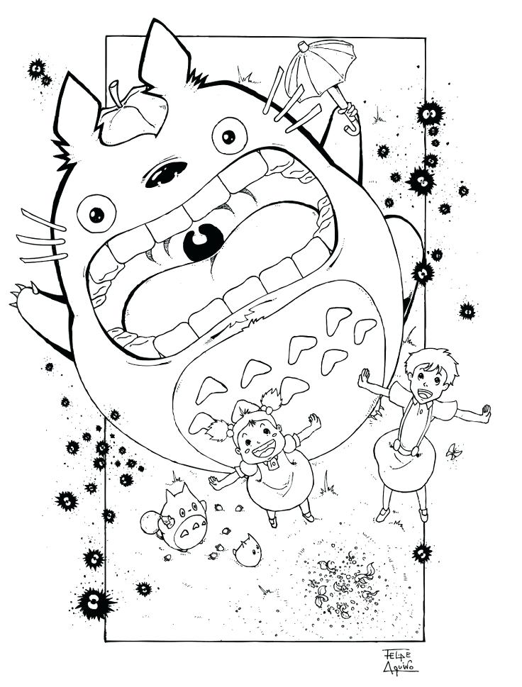 736x969 Totoro Coloring Page Coloring Pages With Coloring Pages My