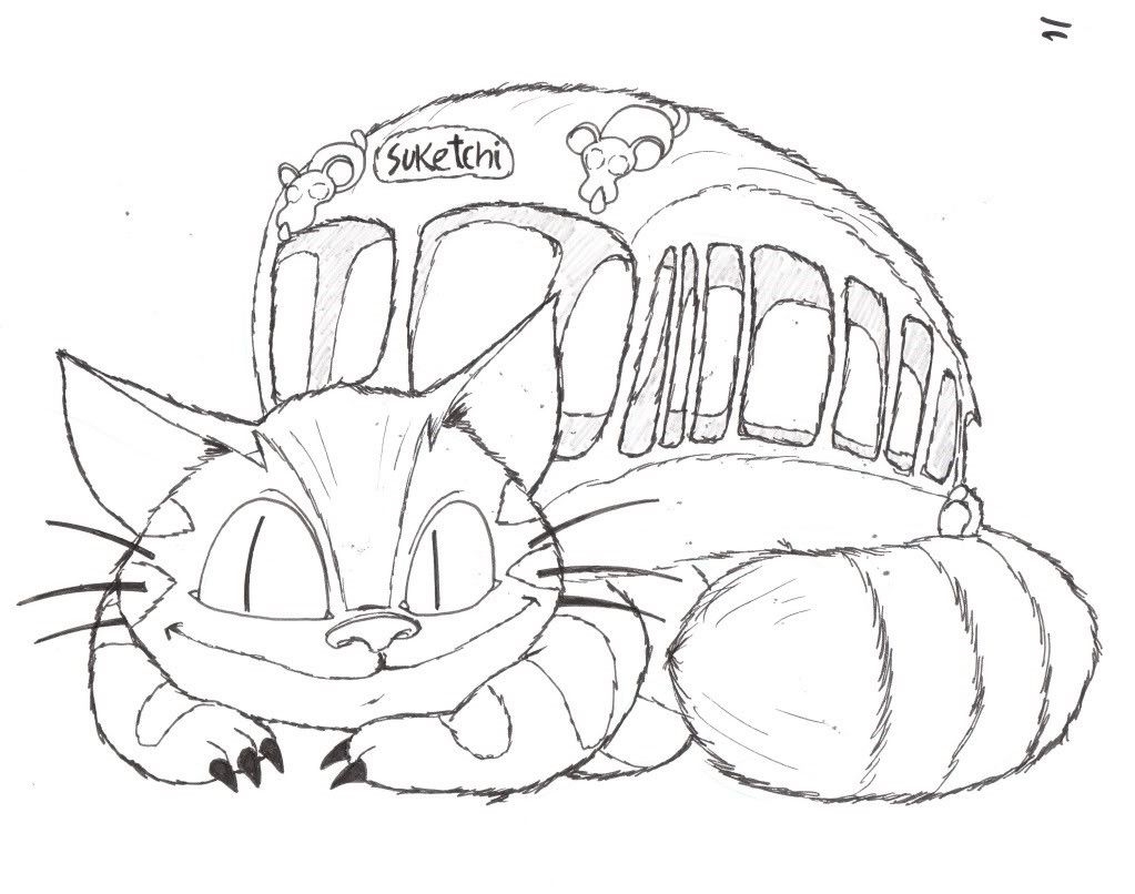 1023x806 My Neighbor Totoro Drawing At Getdrawings Com Free For Personal