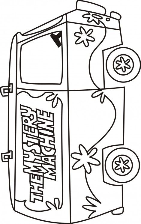 470x747 Scooby Doo ( Mystery Machine ) Is Free Colouring Picture Sugar