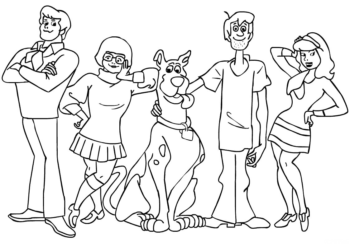 1123x794 Scooby Doo Mystery Machine Coloring Pages Beautiful Cartoon
