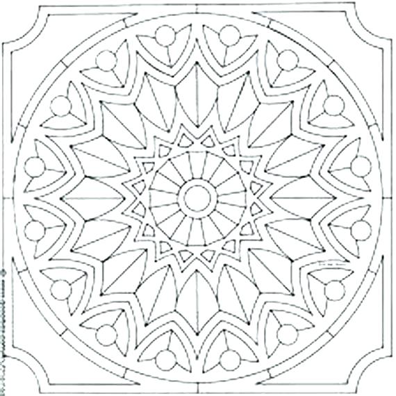 570x570 Printable Mosaic Coloring Pages Best Simple Mosaic Coloring Pages