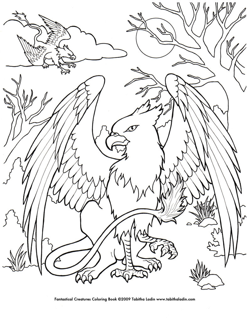 786x1017 A Page From My Fantastical Creatures Coloring Book. Hand Drawn