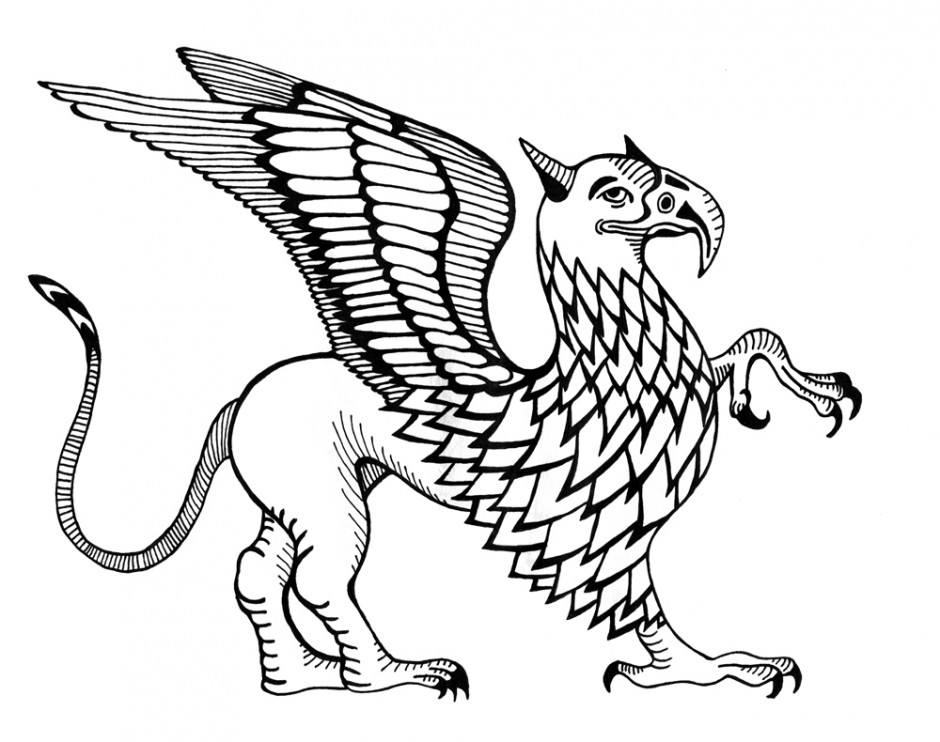 940x742 Griffin Greek Mythology Coloring Pages