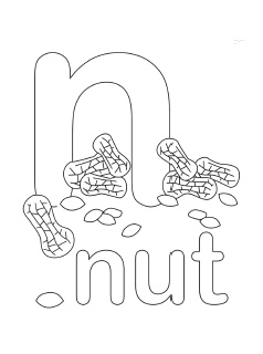 N Coloring Page