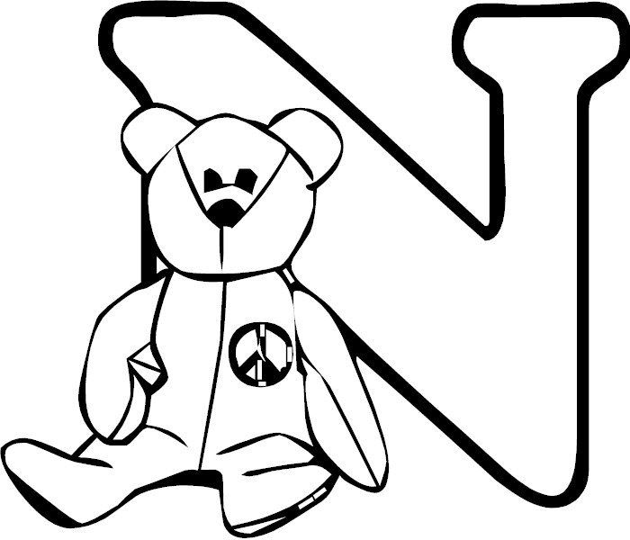 700x600 N Coloring Page