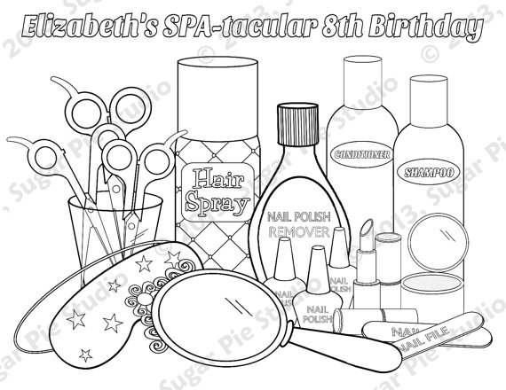 570x440 Nail Polish Coloring Page
