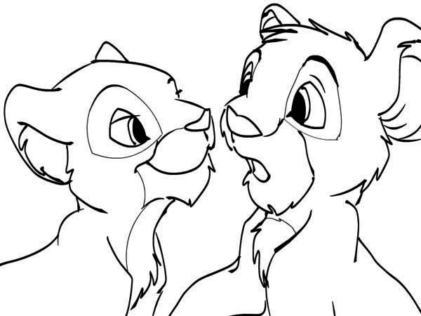 600x450 Simba Nala Coloring Pages Simba And Nala Coloring Page Download