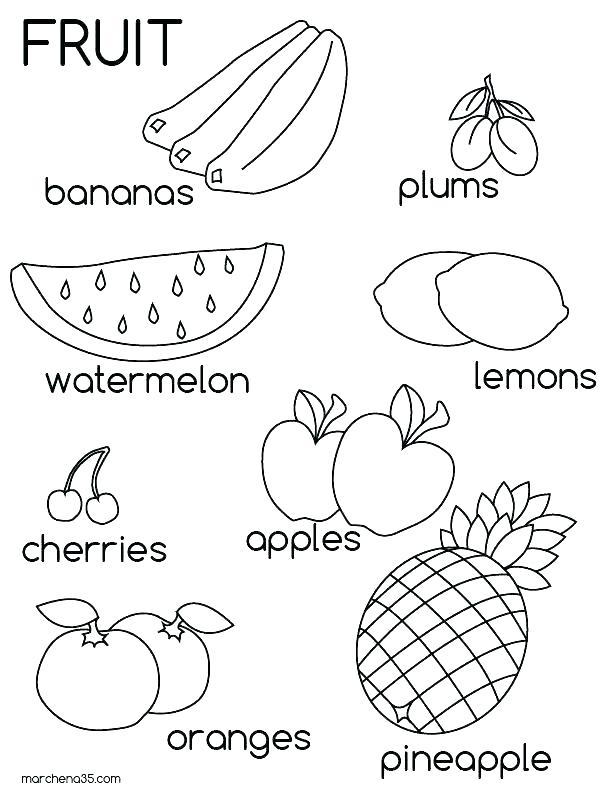612x792 Coloring Pages Online For Adults Free Name To Print Names Fruits