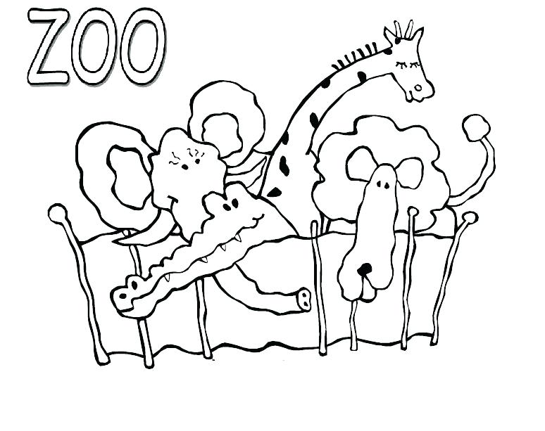 774x613 Printable Zoo Animals Coloring Page Zoo Animals Printable Coloring