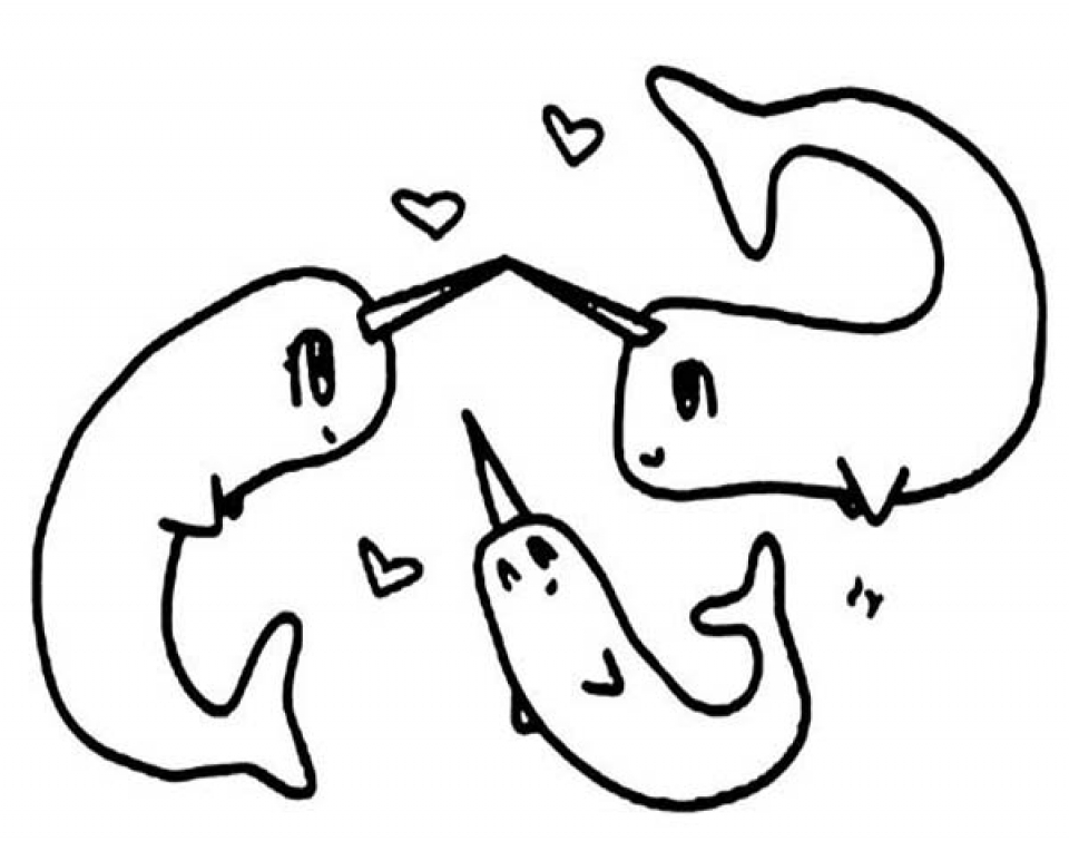 Narwhal Coloring Page